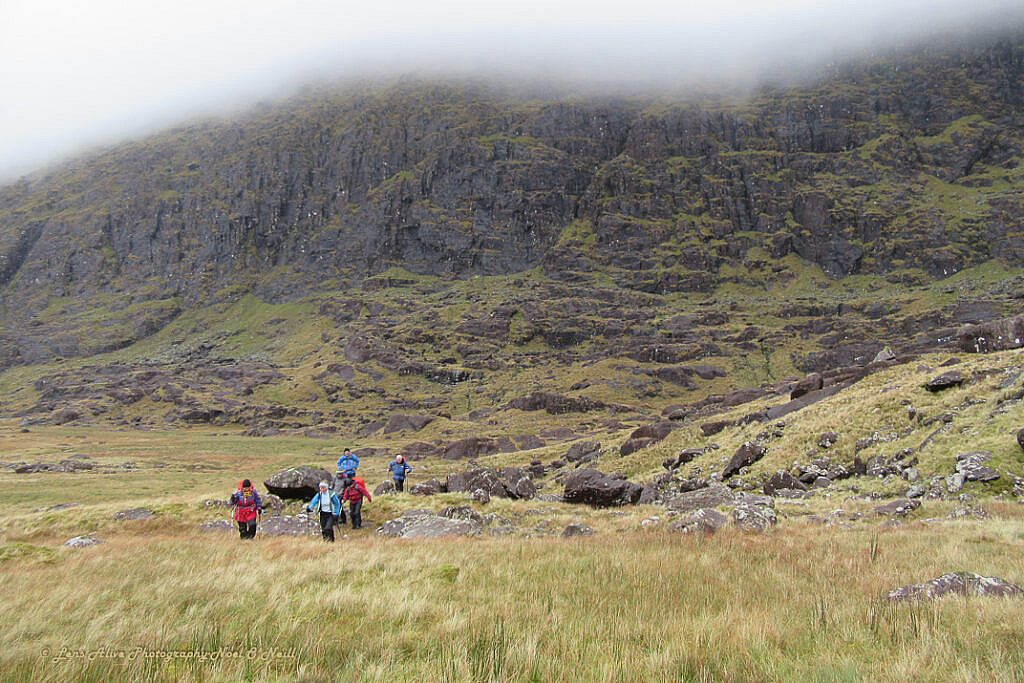 Beautiful landscape view on hillwalking route An Sliabh Glas – Loch Dubh Loop