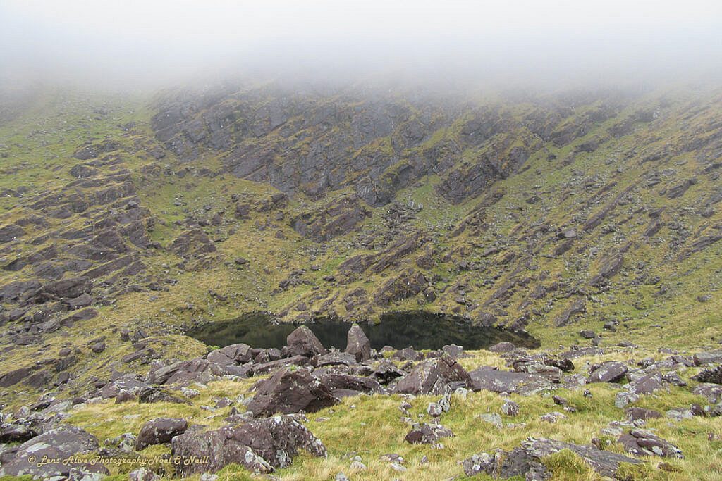 Beautiful landscape view on hillwalking route An Sliabh Glas – Loch Dubh Loop