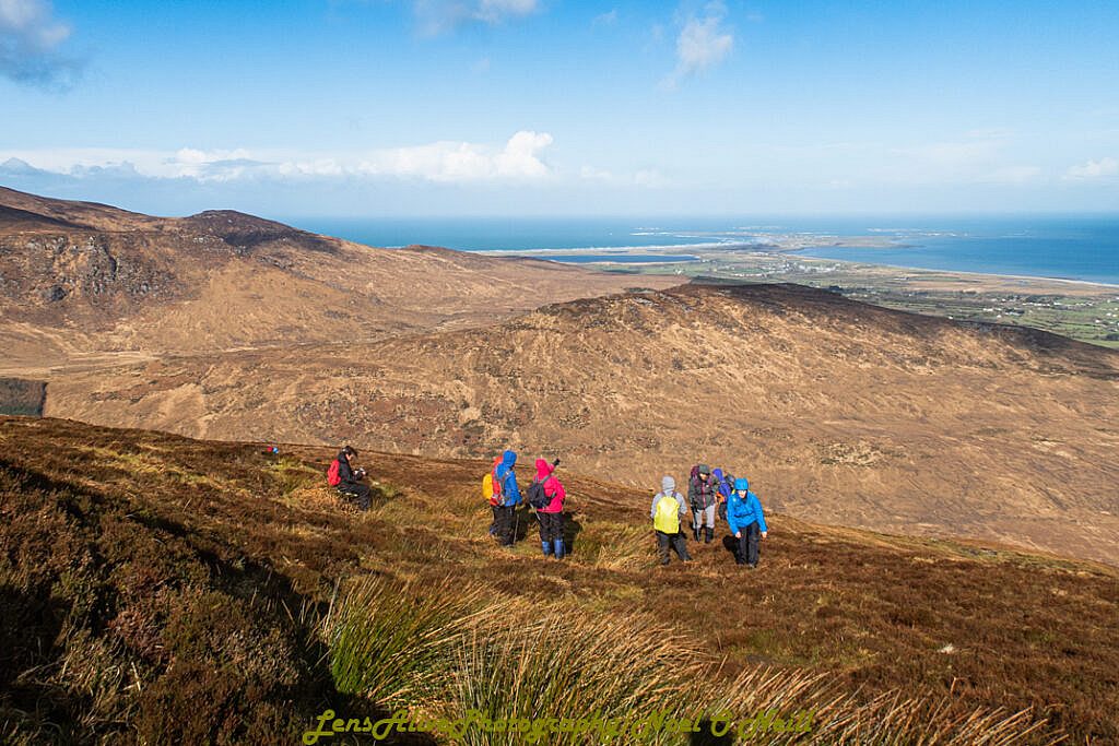 Beautiful landscape view on hillwalking route Loch Acummeen