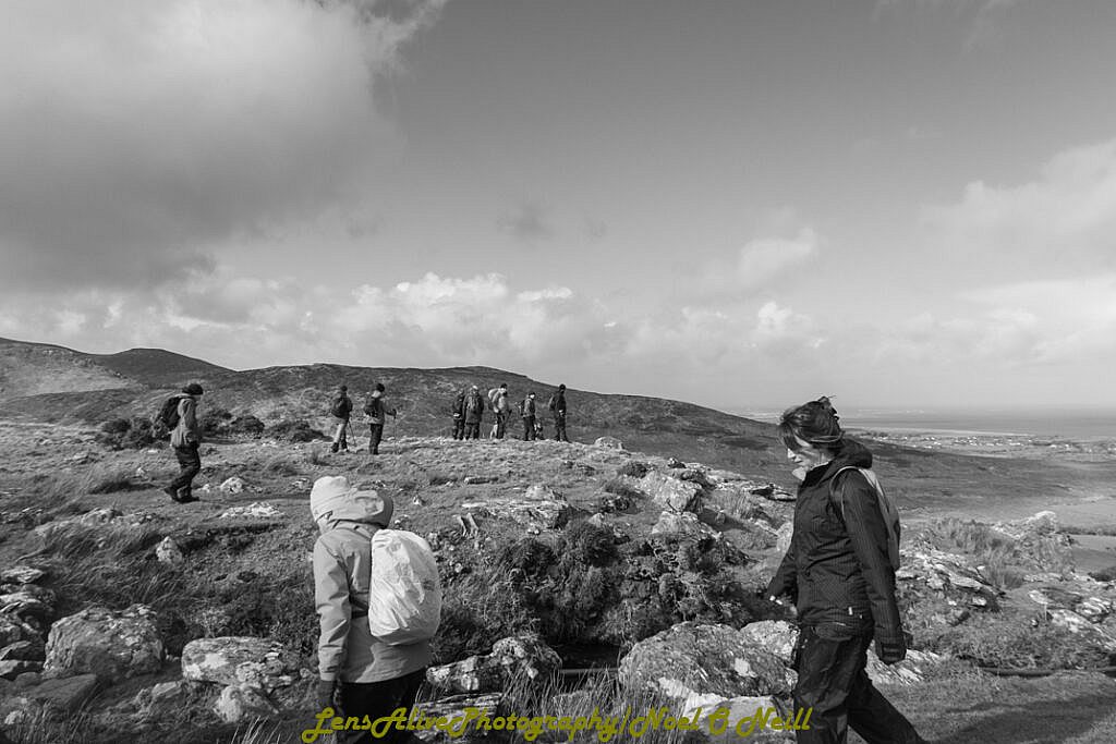 Beautiful landscape view on hillwalking route Loch Acummeen