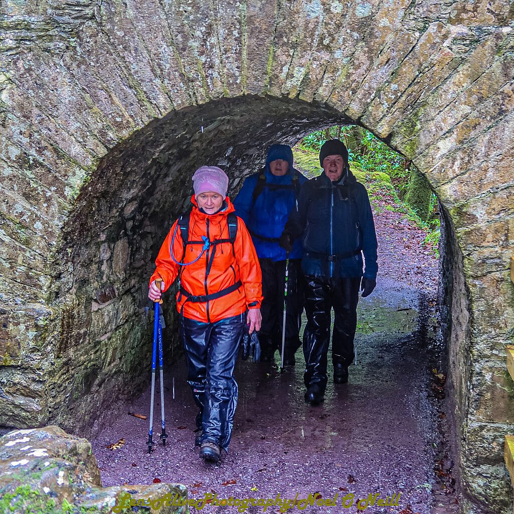 Beautiful landscape view on hillwalking route Torc Mountain Loop