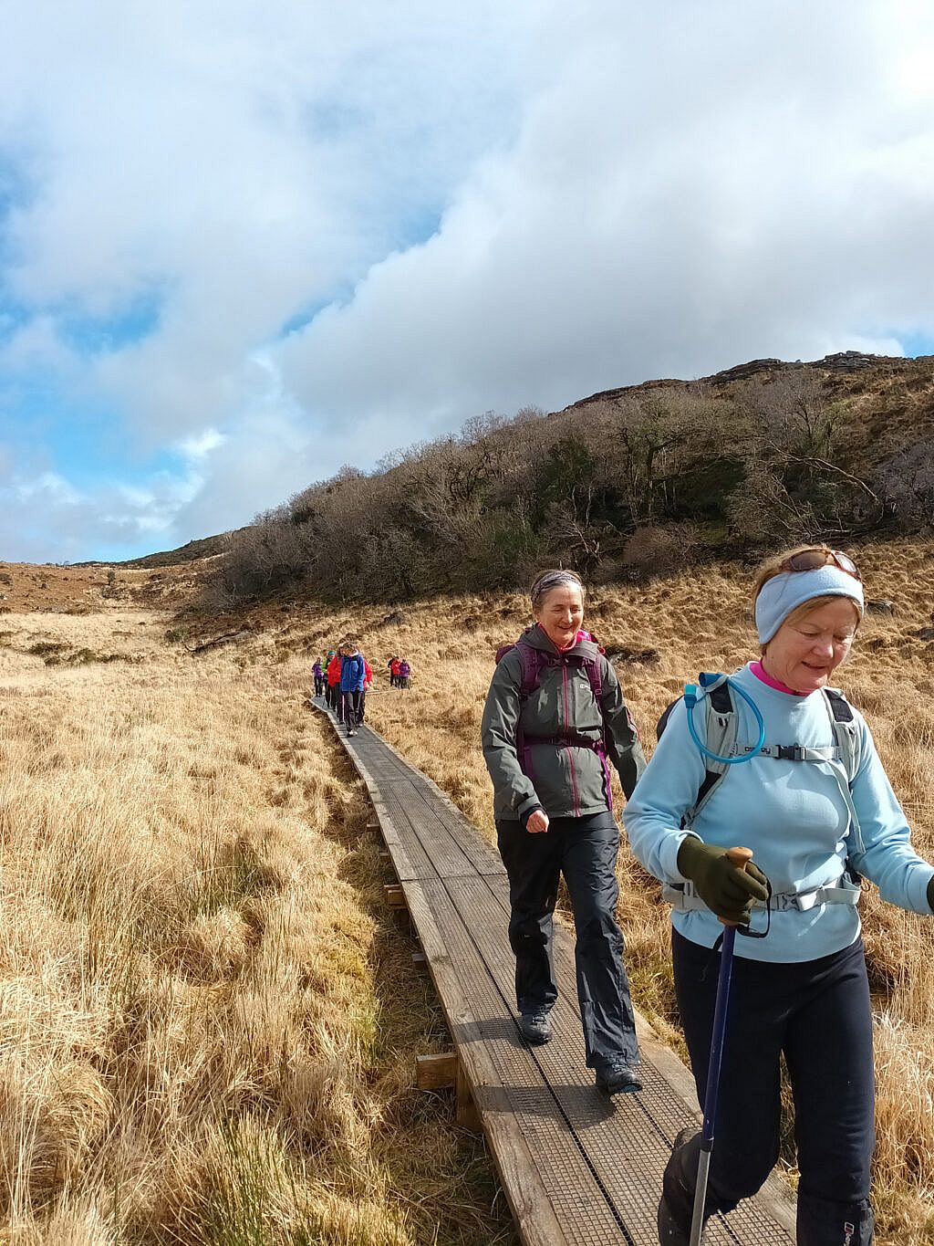 Beautiful landscape view on hillwalking route Old Kenmare Road from Killarney