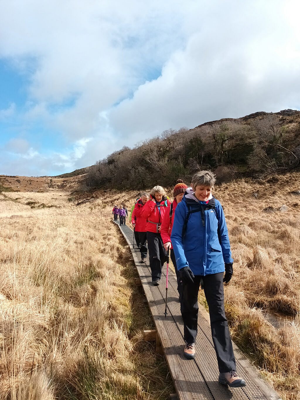 Beautiful landscape view on hillwalking route Old Kenmare Road from Killarney