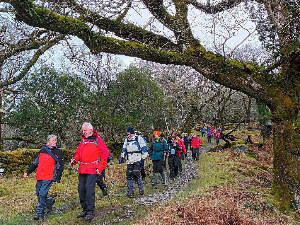 Beautiful landscape view on hillwalking route Old Kenmare Road from Killarney
