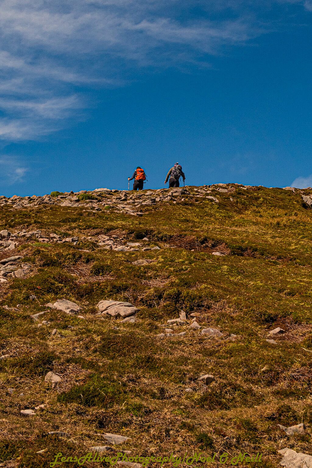 Beautiful landscape view on hillwalking route Glanteenassig - Stradbally Mountain - Beenoskee