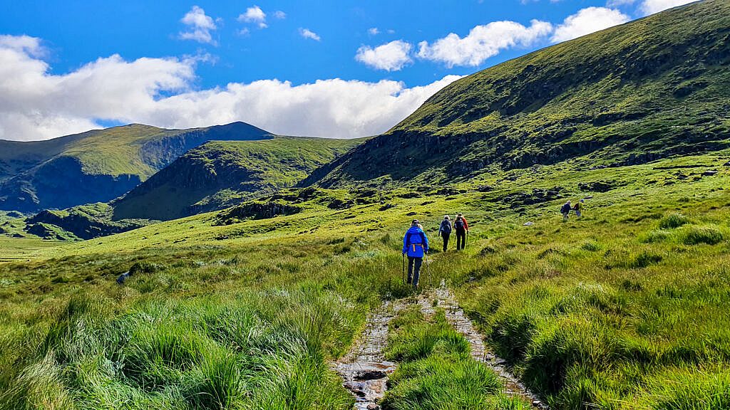 Beautiful landscape view on hillwalking route Baile an Lochaigh Loop
