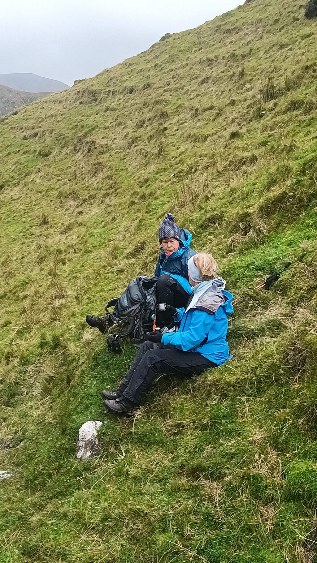 Beautiful landscape view on hillwalking route Gob an Iolair & Macha na Bó Loop
