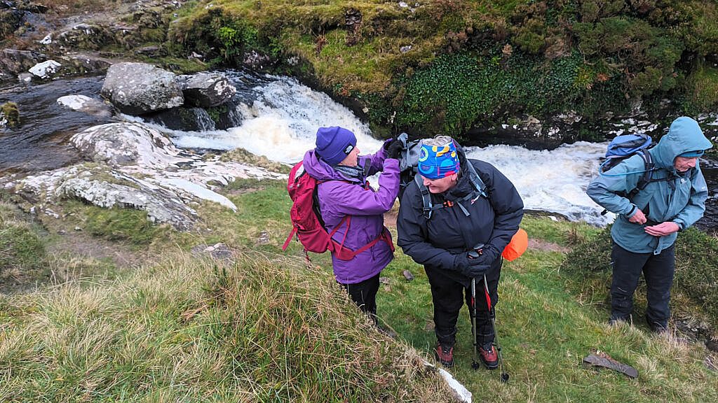 Beautiful landscape view on hillwalking route Gob an Iolair & Macha na Bó Loop