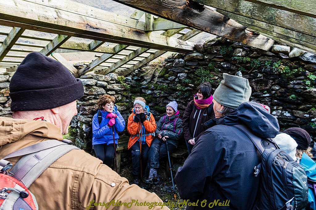 Beautiful landscape view on hillwalking route Coum an Lochaigh Loop