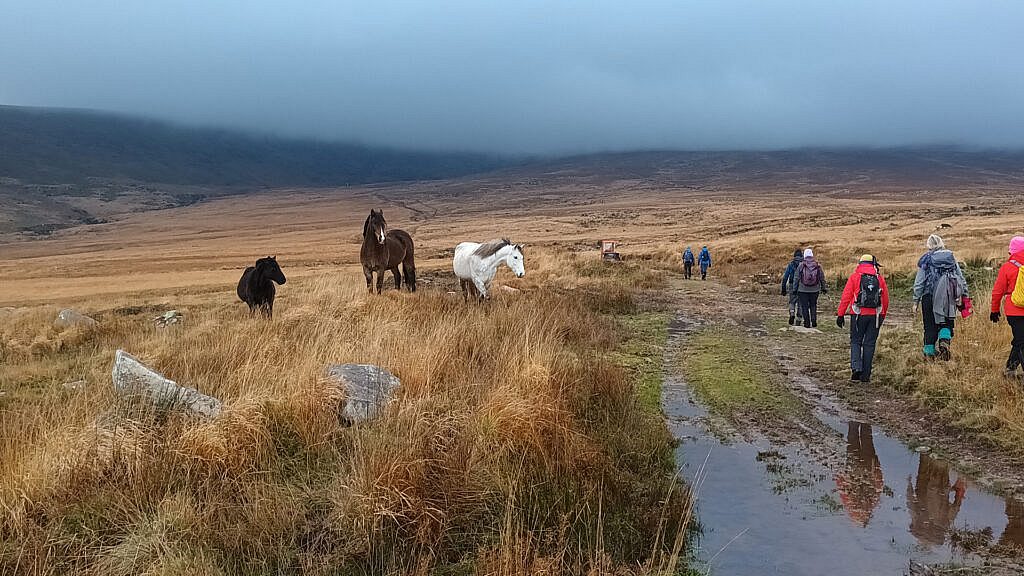 Beautiful landscape view on hillwalking route An Sliabh Ghlas – Loch Dubh Loop