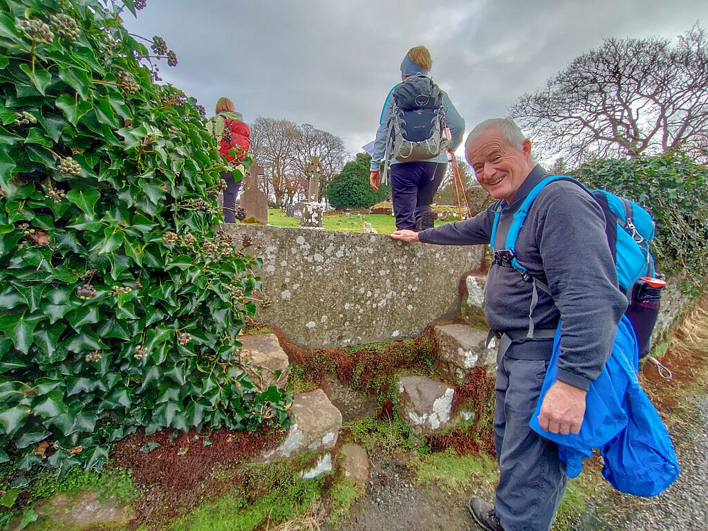 Beautiful landscape view on hillwalking route Keel Boolteens Loop