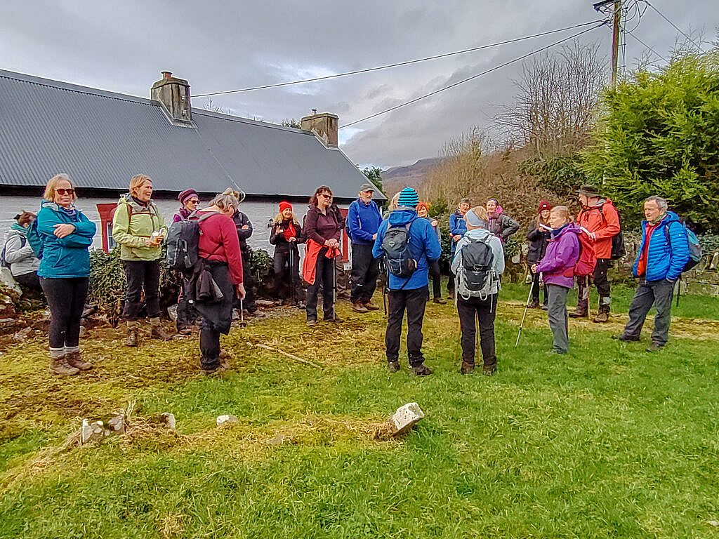 Beautiful landscape view on hillwalking route Keel Boolteens Loop