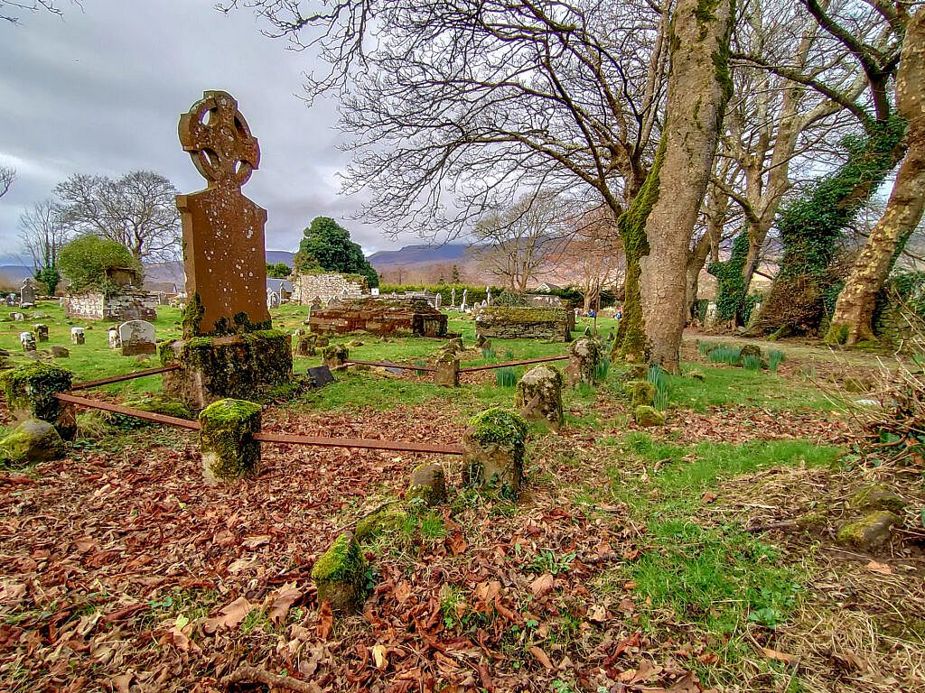 Beautiful landscape view on hillwalking route Keel Boolteens Loop