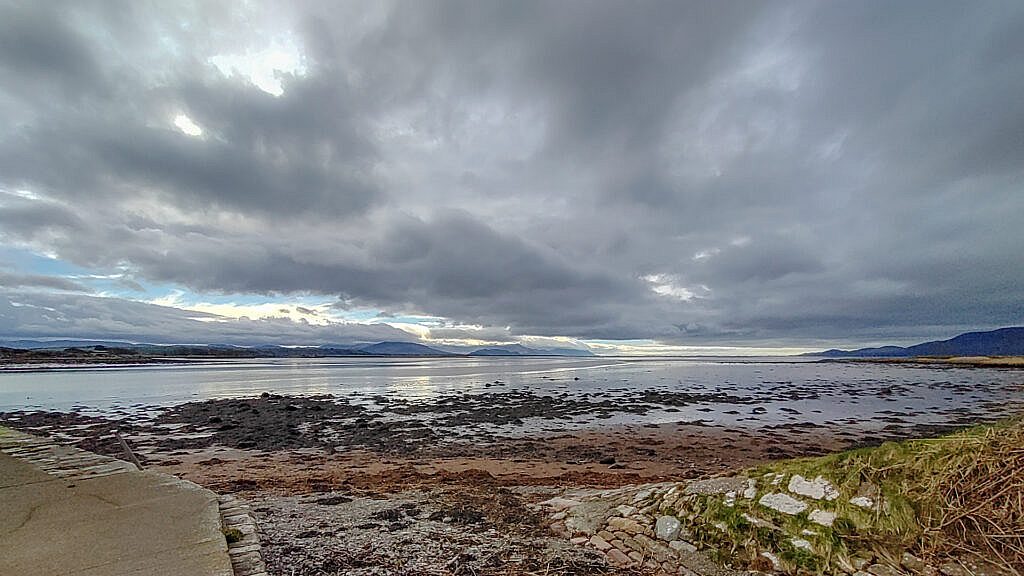 Beautiful landscape view on hillwalking route Keel Boolteens Loop