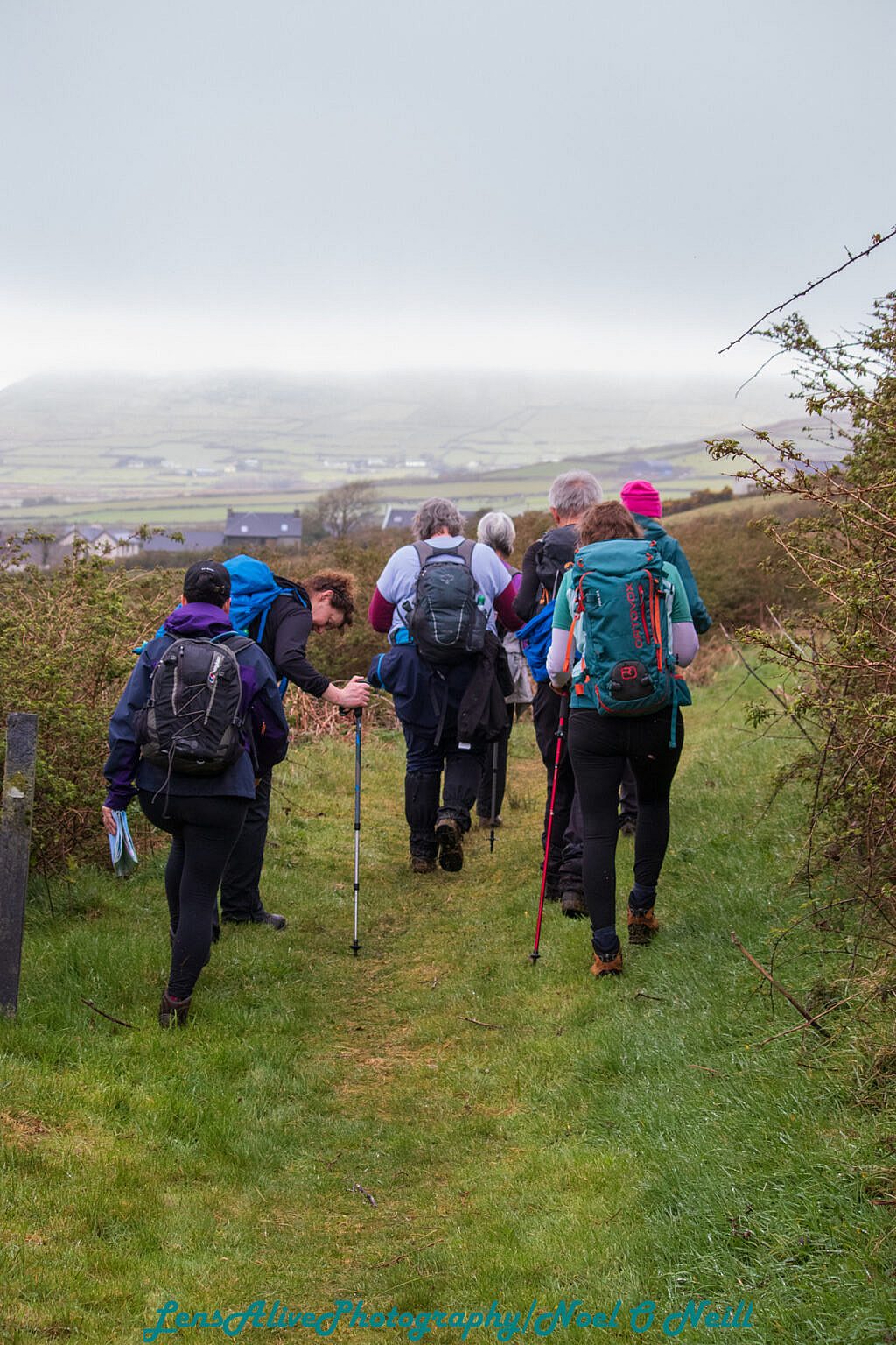 Beautiful landscape view on hillwalking route Cosán na Naomh