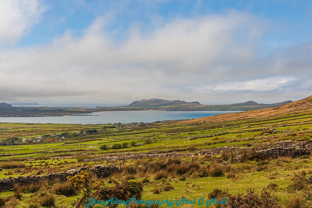 Beautiful landscape view on hillwalking route Cosán na Naomh