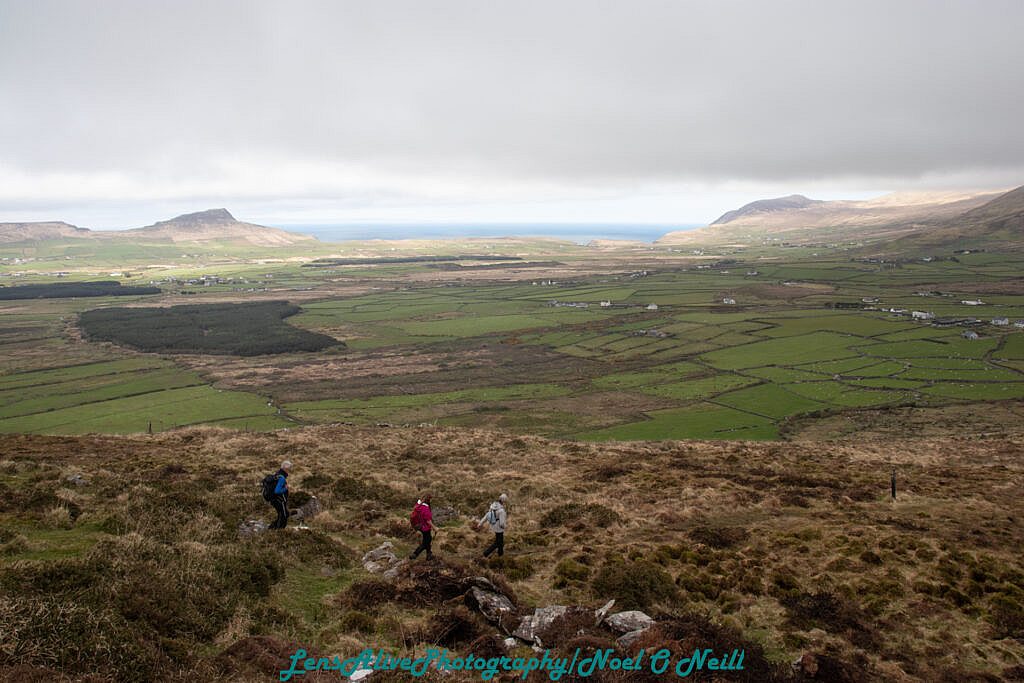 Beautiful landscape view on hillwalking route Cosán na Naomh