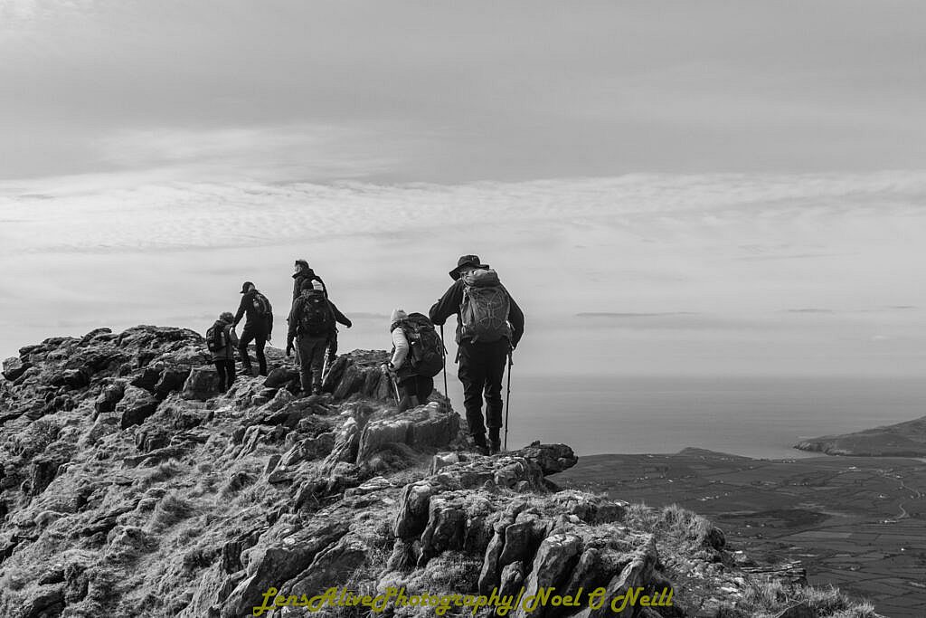 Beautiful landscape view on hillwalking route Barra na Conrach - Cruach Scéirde - An Cnapán Mór