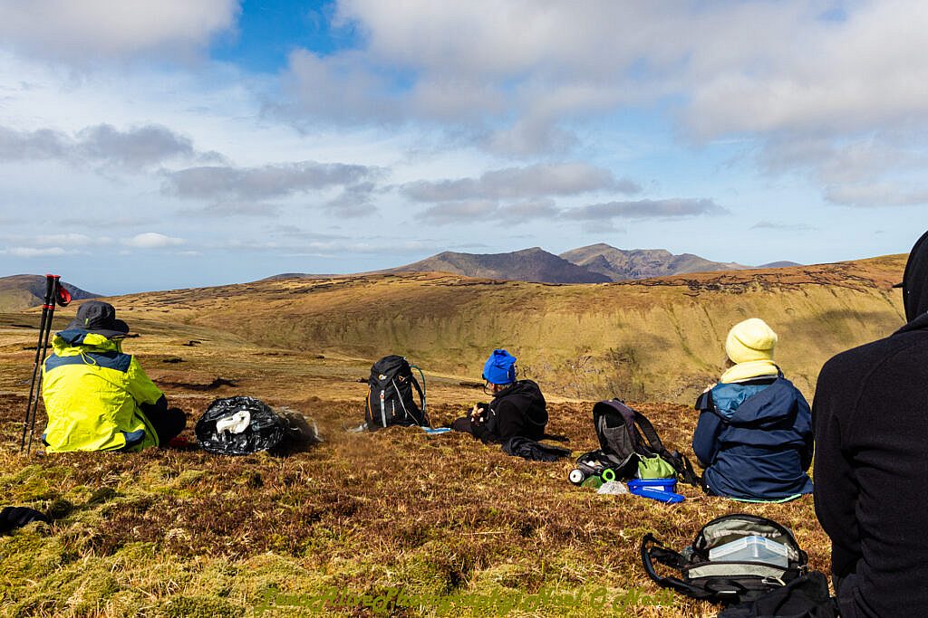 Beautiful landscape view on hillwalking route Barra na Conrach - Cruach Scéirde - An Cnapán Mór