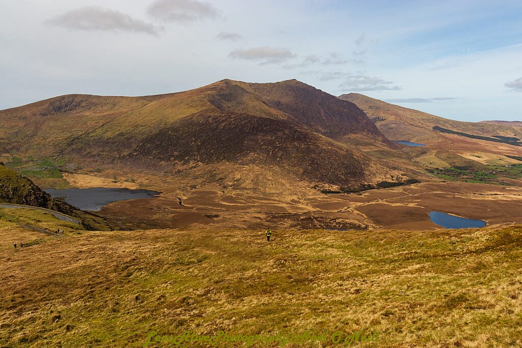Beautiful landscape view on hillwalking route Barra na Conrach - Cruach Scéirde - An Cnapán Mór