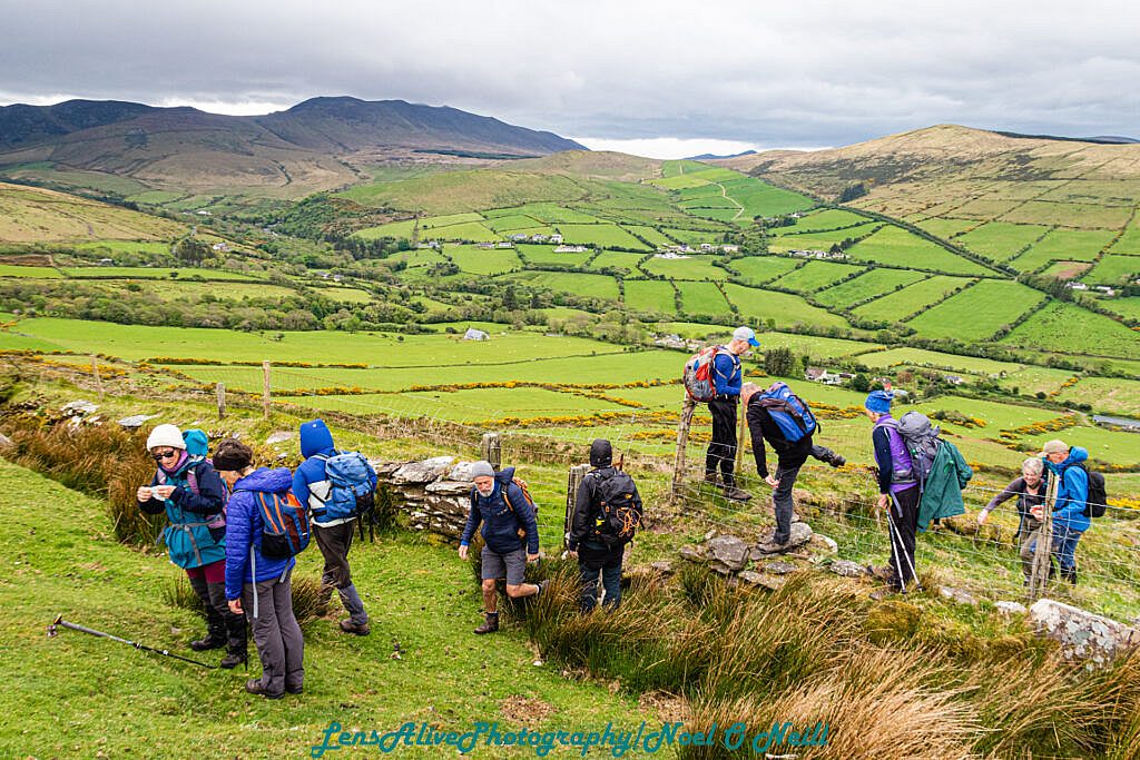 Beautiful landscape view on hillwalking route Curaduff - Gearhane Loop