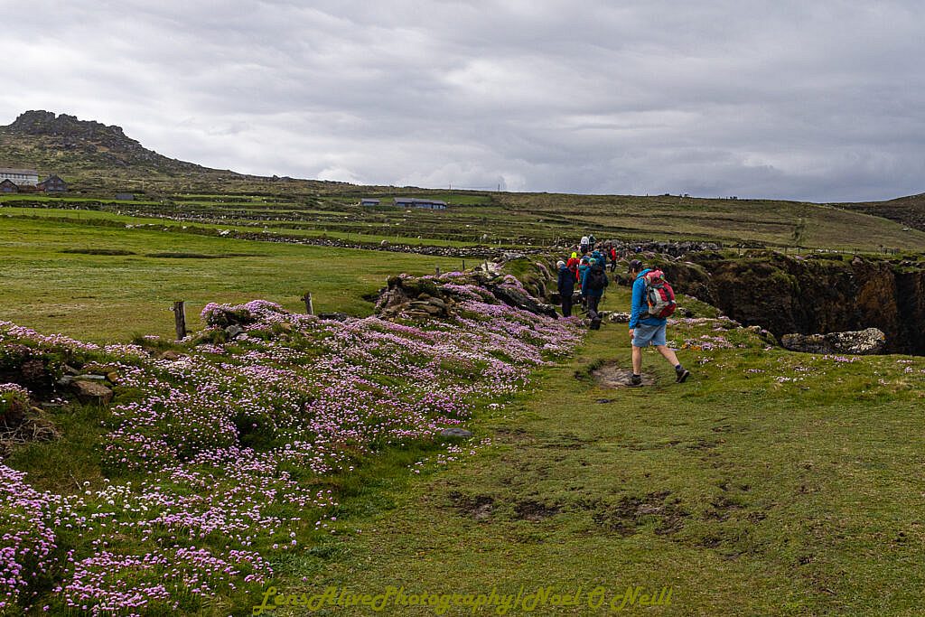 Beautiful landscape view on hillwalking route Hush Hike from Ionad an Bhlascaoid