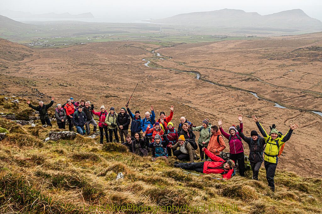 Beautiful landscape view on hillwalking route Coum an Lochaigh Loop