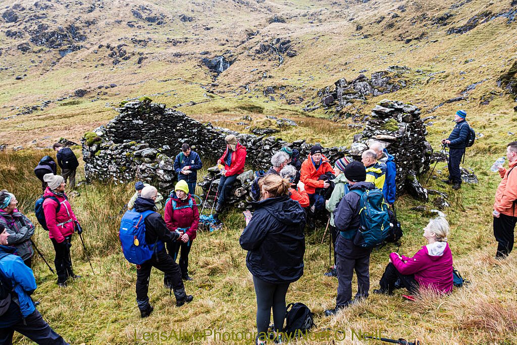 Beautiful landscape view on hillwalking route Coum an Lochaigh Loop