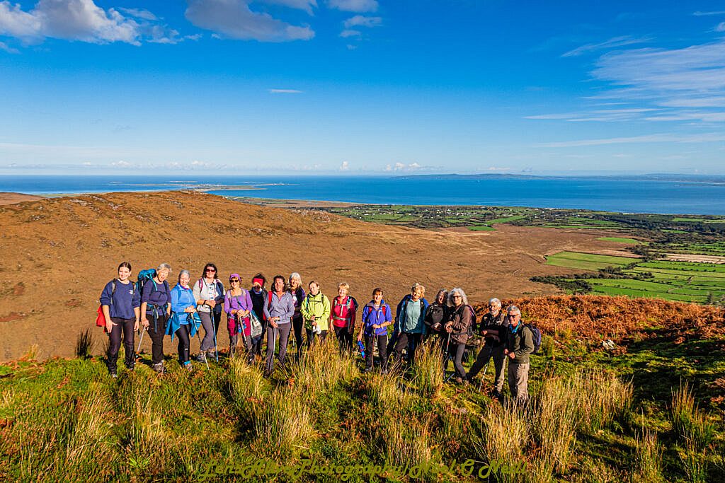 Beautiful landscape view on hillwalking route Lough Acummeen Loop