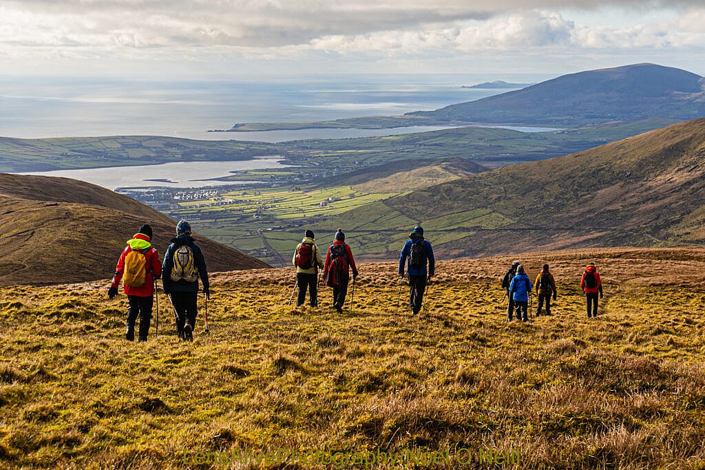 Beautiful landscape view on hillwalking route Barra na Conrach - Cruach Scéirde - An Cnapán Mór