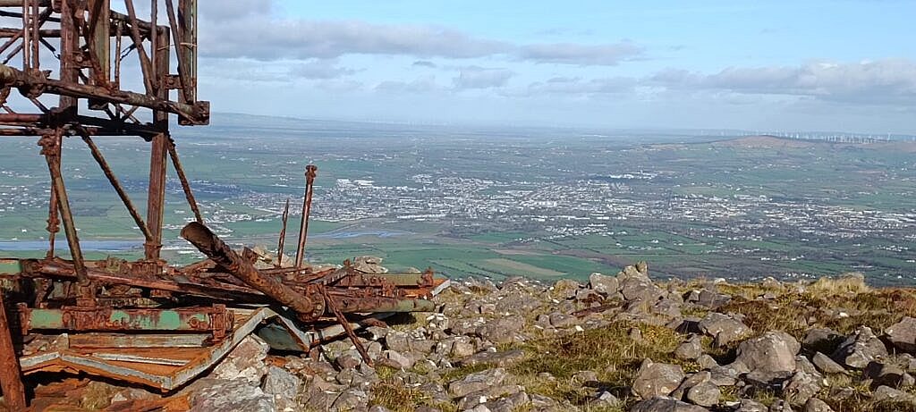 Beautiful landscape view on hillwalking route The Iron Man/ Barnageehy Loop